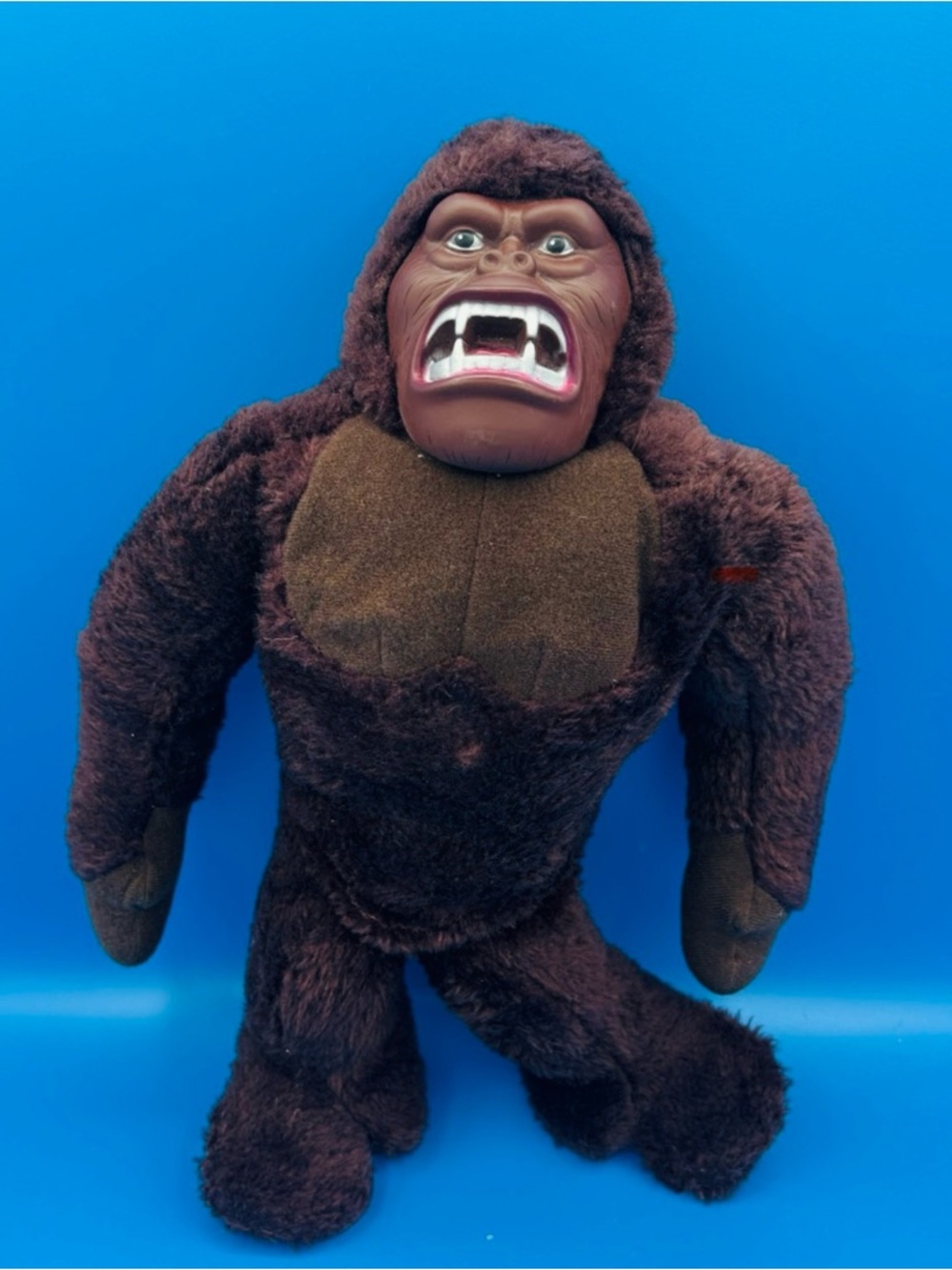 Vintage 1970s Mego King Kong 16" Plush Hard Plastic Vinyl Face